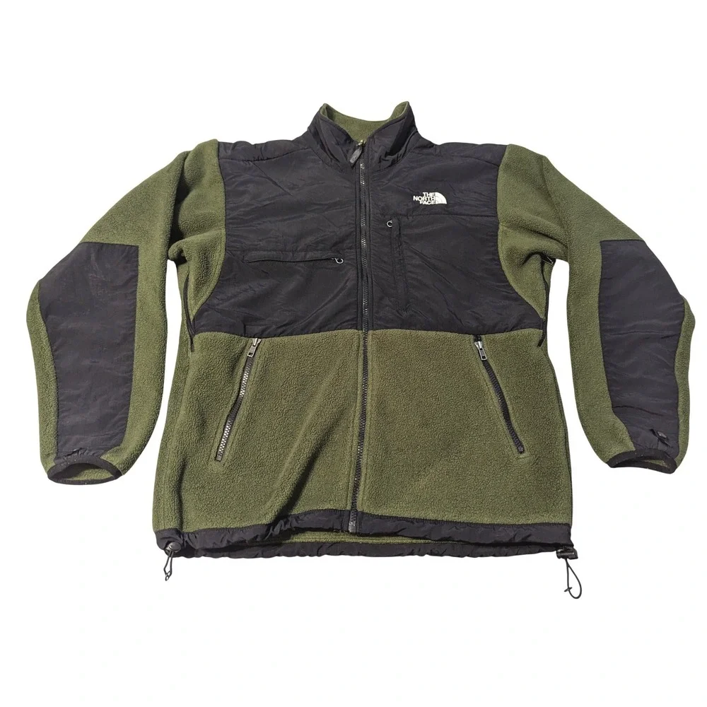 The North Face Men's Small Retro Denali Jacket Fleece Woodland Green TNF Black
